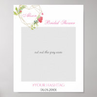 Guldhjärta Rosa Blommig Bröllopsdusch Foto Rekvisi