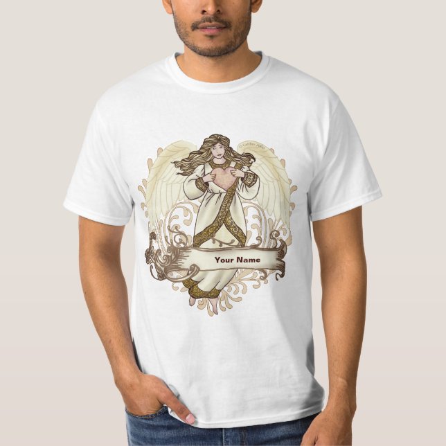 Guldhjärtad ängel  t shirt (Framsida)