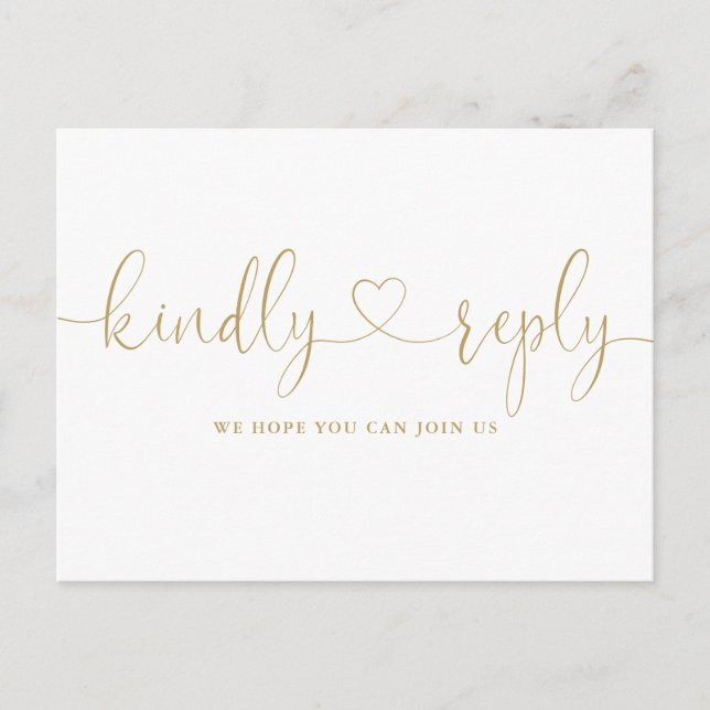 Guldhjärtat manus sångförfrågan RSVP Inbjudan Vykort (Framsida)