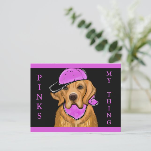 GULDHUND POSTKORT VYKORT (Stående Fram)