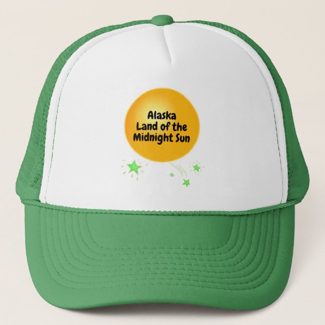 Guldiga midnattsolen i Alaska  Keps (Framsida)