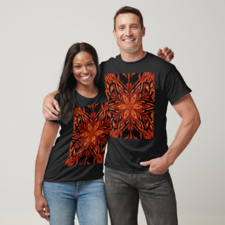 Guldjasmin bohemisk blommig grafik t shirt