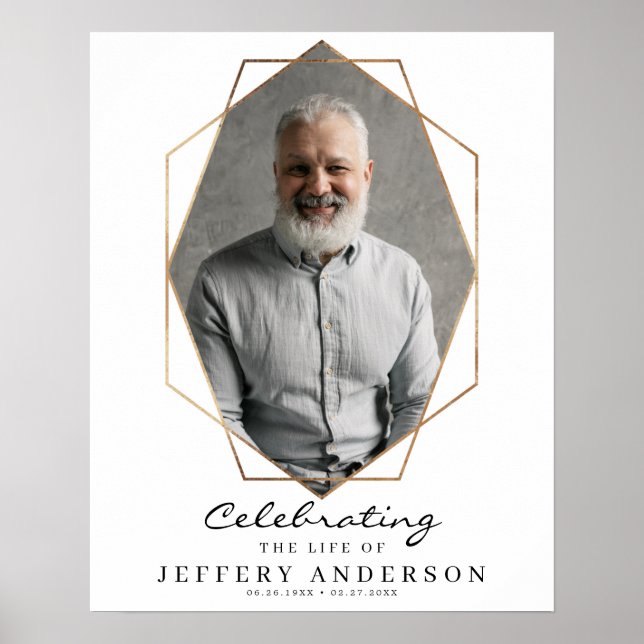 Guldjubileum Livets Firande Begravning Välkomstsky Poster (Framsidan)