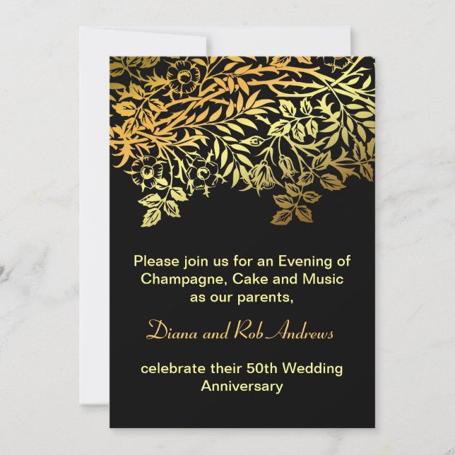 guldjubileumsinbjudan inbjudningar (Framsida)