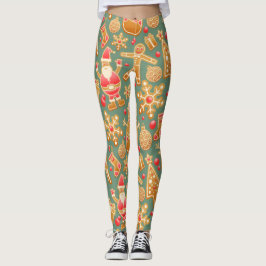 Guldjulkakor mönster leggings
