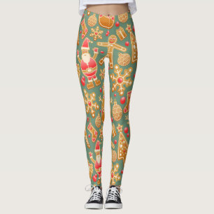 Guldjulkakor mönster leggings