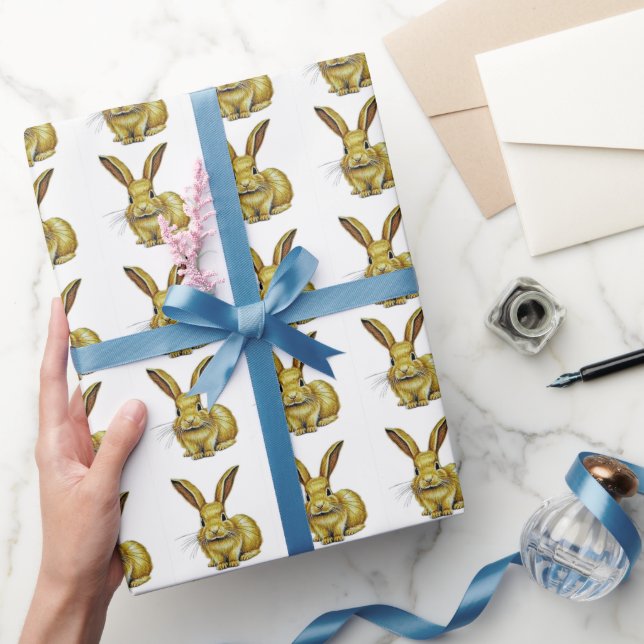 Guldkaninmönster kinesiskt nyår 2023  presentpapper (Gifting)