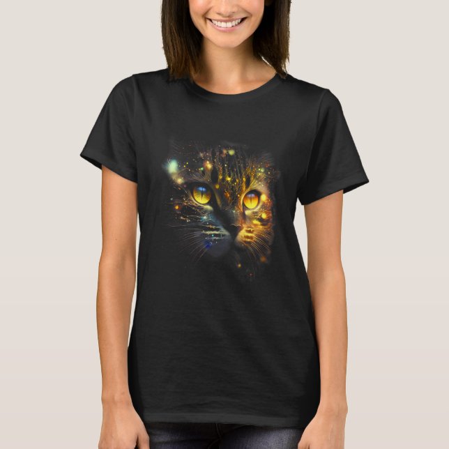 Guldkat med gula ögon t shirt (Framsida)