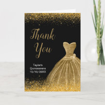 Guldklänning Falskt glitter Quinceanera