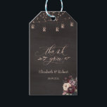 Guldklänning Rustika Strängljus Rosor Tack  Presentetikett<br><div class="desc">Guldtiara, guldblixtande klänning, rosor och rustika strängljus murarvas på en mörk bakgrund. För att ändra detaljer, klicka på «Detaljer». För att flytta texten eller ändra storlek, typsnitt eller färg, klicka på «Redigera med hjälp av Designverktyg». Visa länken till samlingen på denna sida för att se alla matchande objekt i denna...</div>