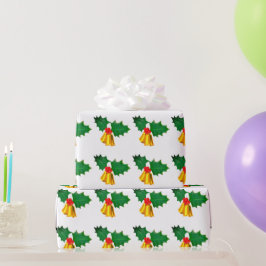 Guldklocka och jully wrapspapper presentpapper