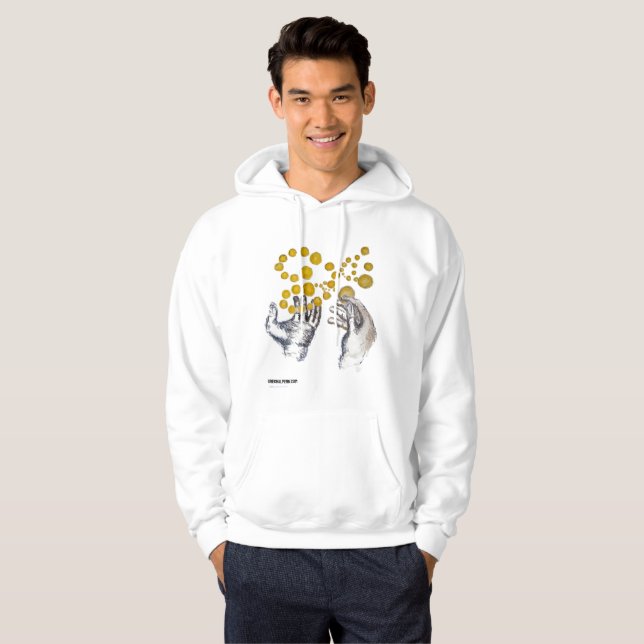 Guldklot flyter utsträckta händer hoodie (Hel framsida)
