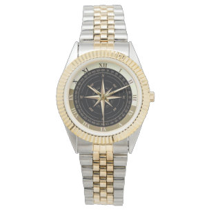 Guldkompassur Armbandsur