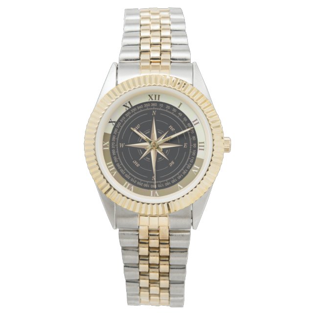 Guldkompassur Armbandsur (Framsida)