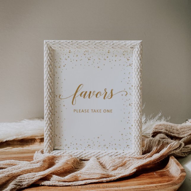 Guldkonfetti Jubileumsgåva Skylt - GAC192 (Anniversary Favors Sign)