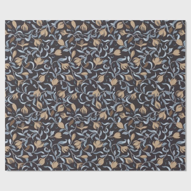 Guldkonst och Blommigtar Presentpapper (Platt)