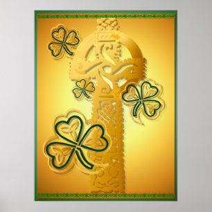 Guldkor och Shamrocksaffisch Poster