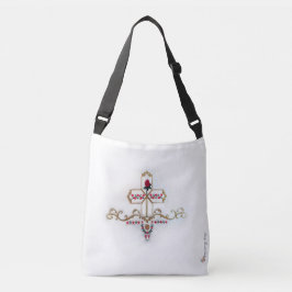 Guldkor & röd ros Crossbody hänger lös (medlet) Axelväska