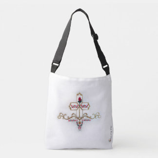 Guldkor & röd ros Crossbody hänger lös (medlet) Axelväska