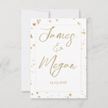 Guldkort för Save the Date