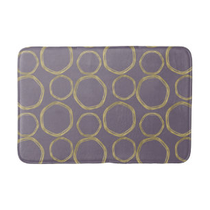 Guldkretsar & Rustik Taupe Lila Modern Trendig Badrumsmatta