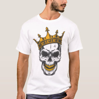 Guldkrona Dödskalle Grafisk T-Shirt
