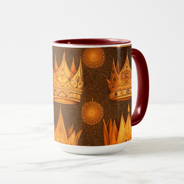 Guldkronormuster  mugg (Framsida höger)