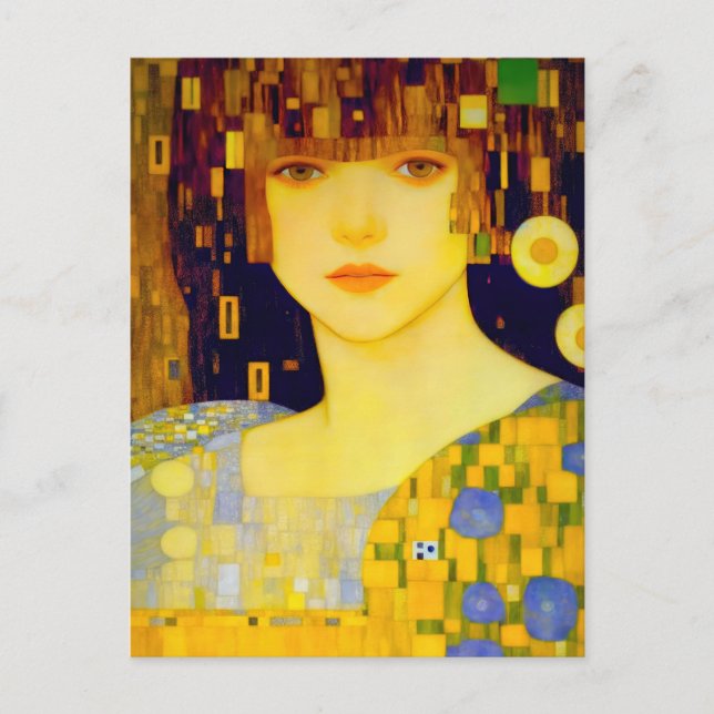 Guldladyn inom ART NOUVEAU Vykort (Framsida)