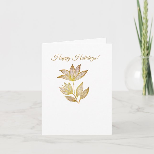 Guldlinje Blommor Helgkort (Framsida)