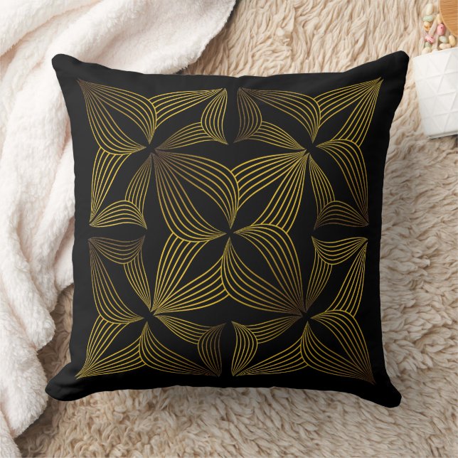 guldlinjeblad kudde (Filt)