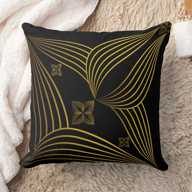 guldlinjeblad kudde (Filt)