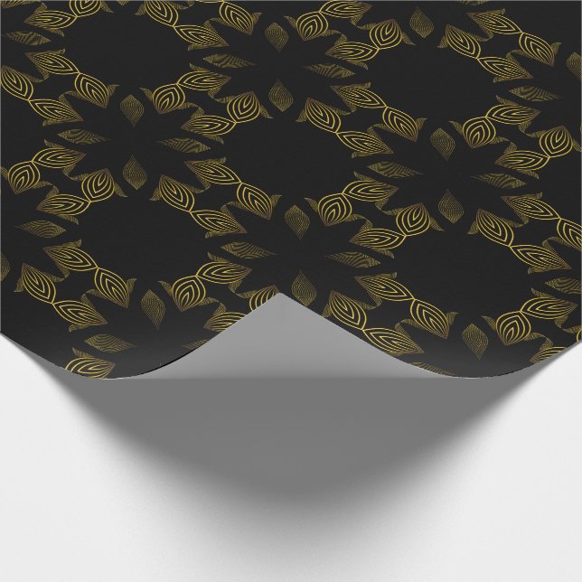 guldlinjeblad presentpapper (Hörn)