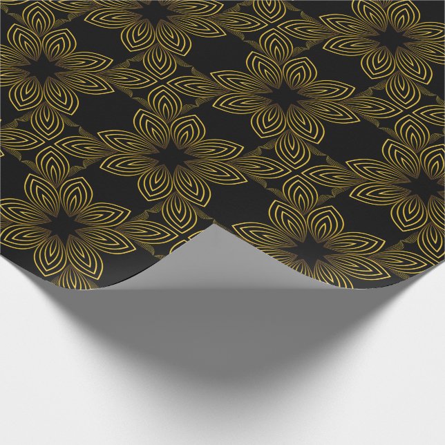 guldlinjeblad presentpapper (Hörn)