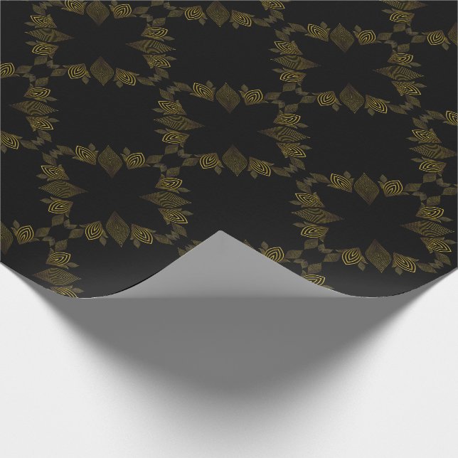 guldlinjeblad presentpapper (Hörn)