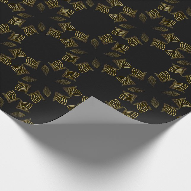 guldlinjeblad presentpapper (Hörn)