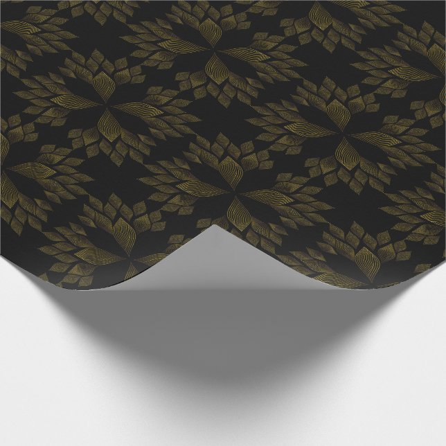 guldlinjeblad presentpapper (Hörn)