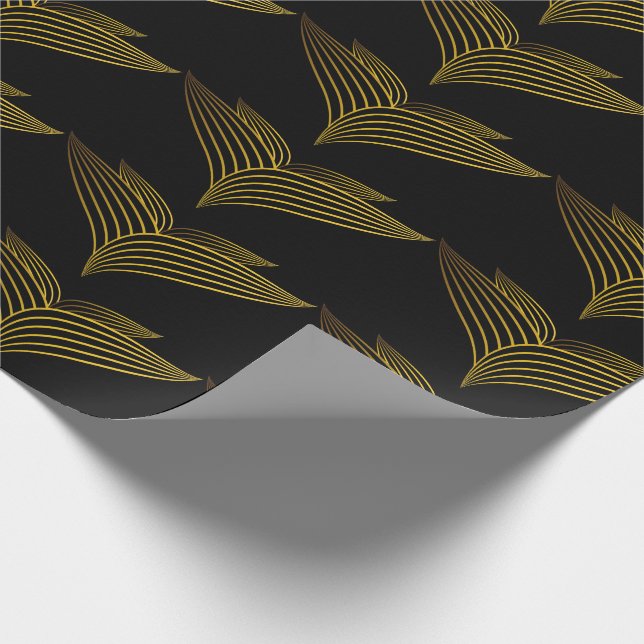 guldlinjeblad presentpapper (Hörn)