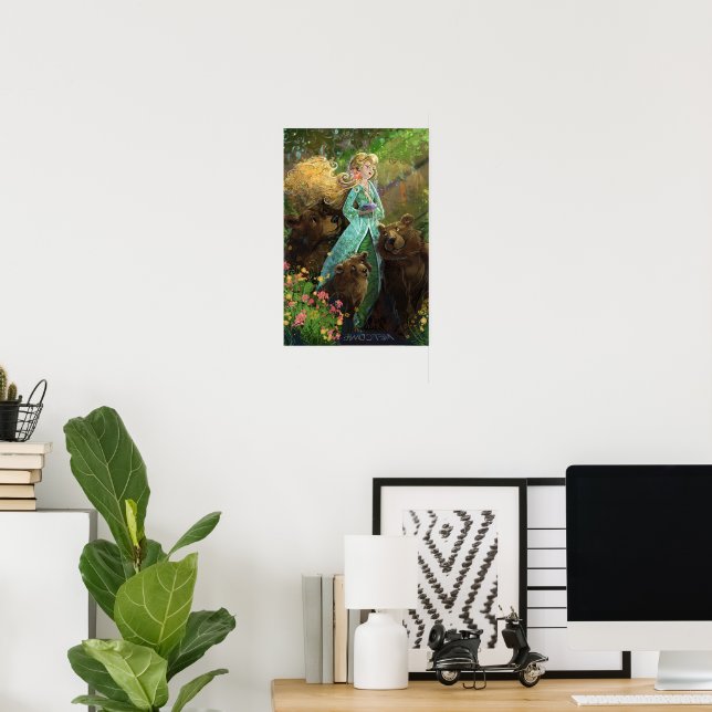 Guldlock och de tre björnarna poster (Hemmakontoret)