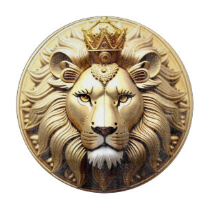 Guldlöjsmedaljong med krona
