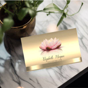 Guldlotusblomma Yogainstruktör Visitkort