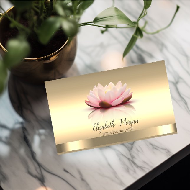 Guldlotusblomma Yogainstruktör Visitkort (Skapare uppladdad)