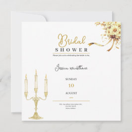 guldluxuriös inbjudningskort för möhippan