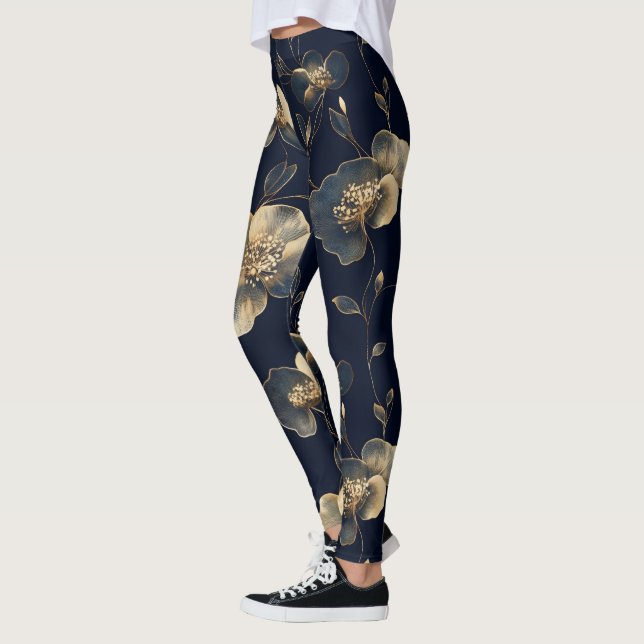 Guldmagnoliablomma Leggings (Vänster)