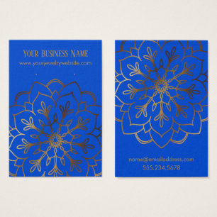 Guldmandala & Royal Blue örhänge hållare display Visitkort