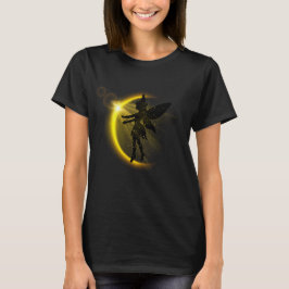Guldmåne Få – Celestial Kvinnlig Nattkonst T Shirt