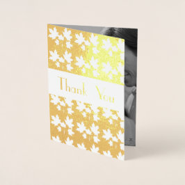 Guldmapel - löv motiv i elegant folierat kort