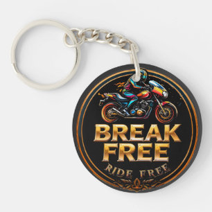 Guldmärke med Break Free Biker-logotyp