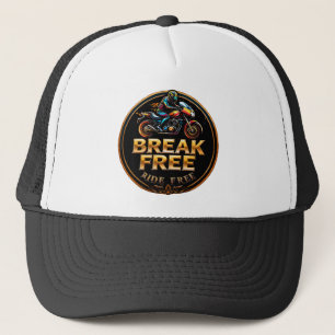 Guldmärke med Break Free Biker-logotyp Keps