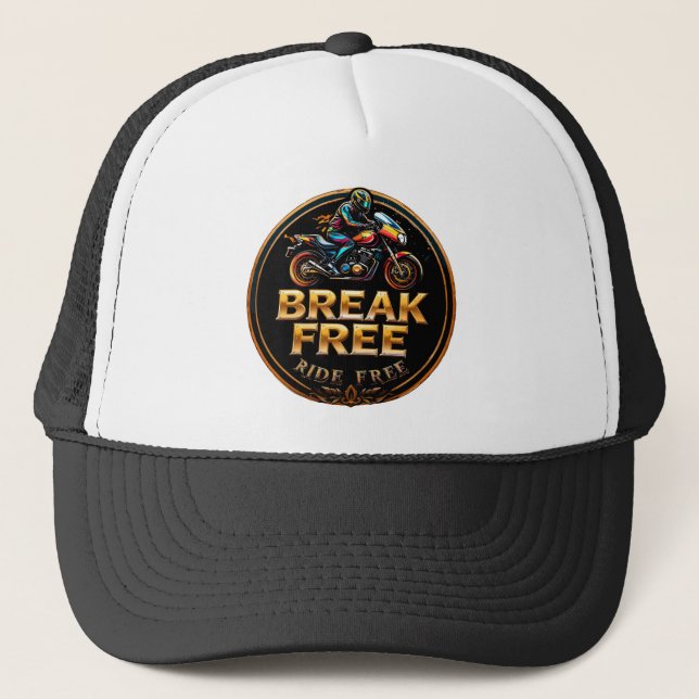 Guldmärke med Break Free Biker-logotyp Keps (Framsida)