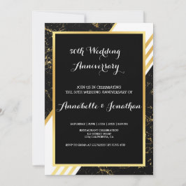 Guldmarmorstrimmor typografi Bröllopsdag Inbjudningar